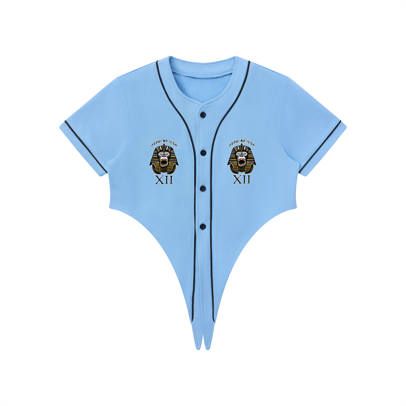 Popular Icon Women's Piping Baseball Jersey