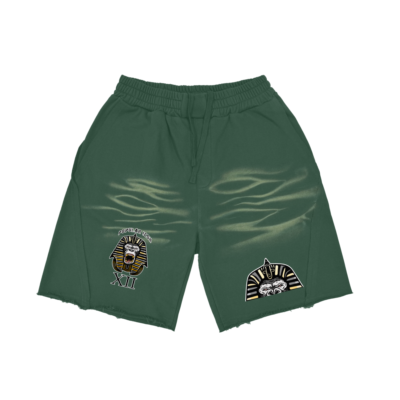 Popular Icon Vintage Washed Tiger Stripes Short Pants