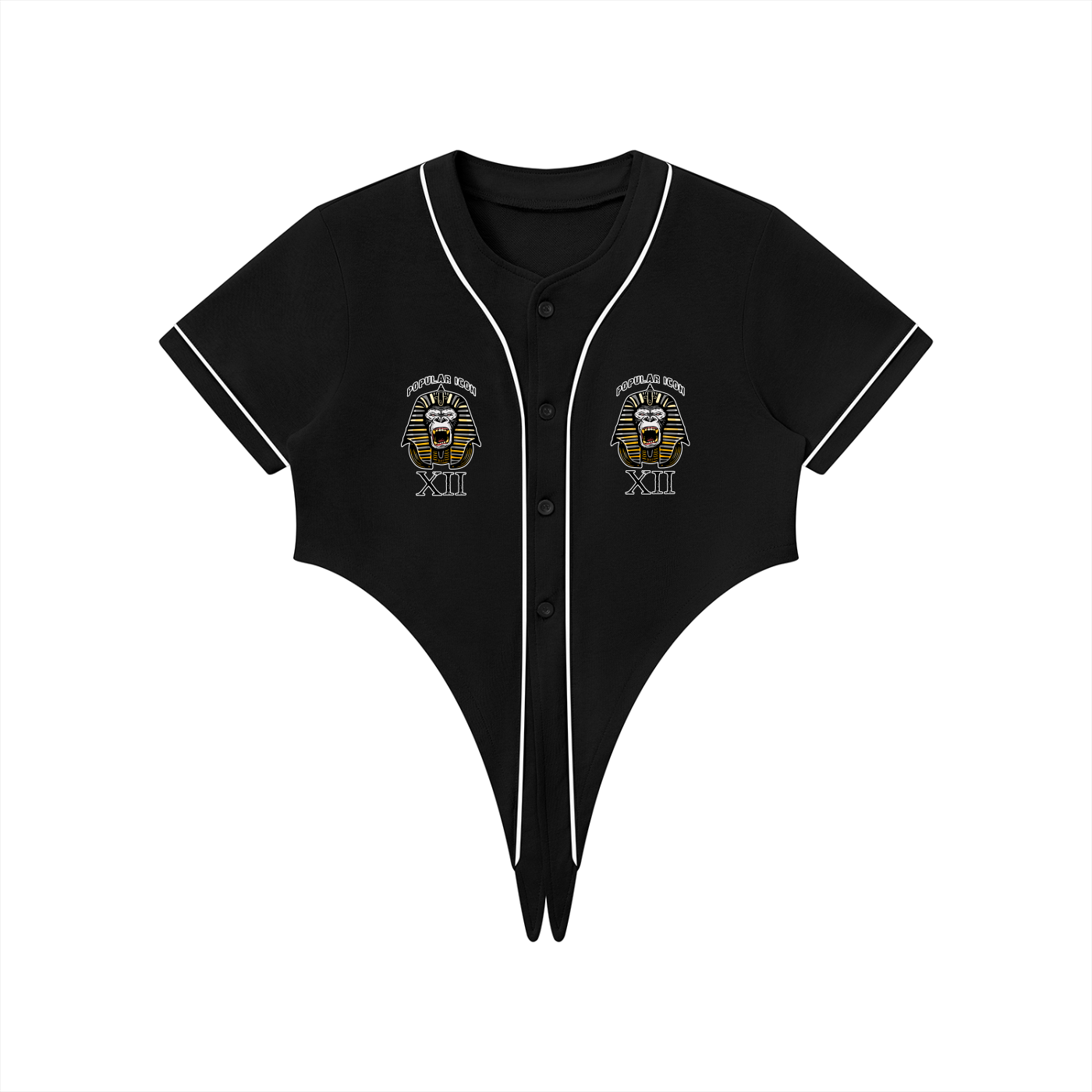 Popular Icon Women's Piping Baseball Jersey
