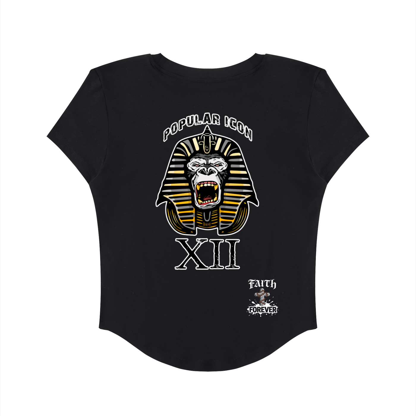Popular Icon Women's Paneled Crop T-Shirt