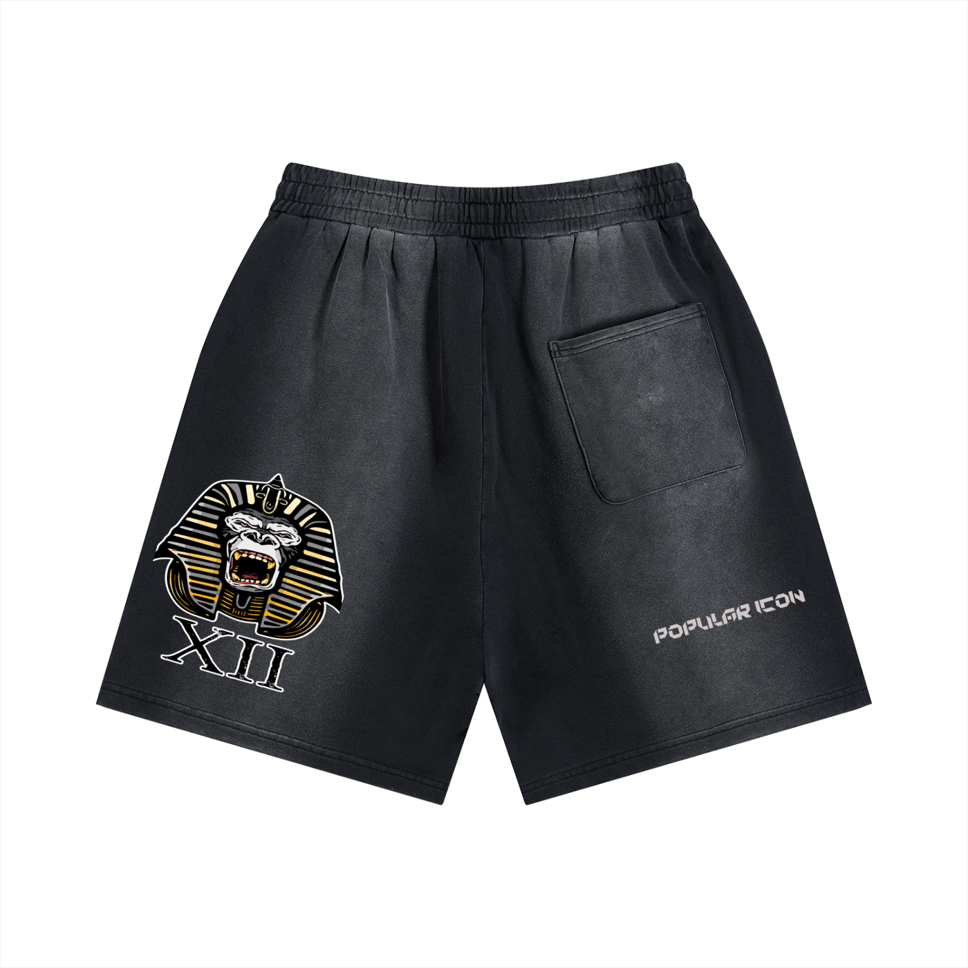 Popular Icon Sun Fade Distressed Shorts