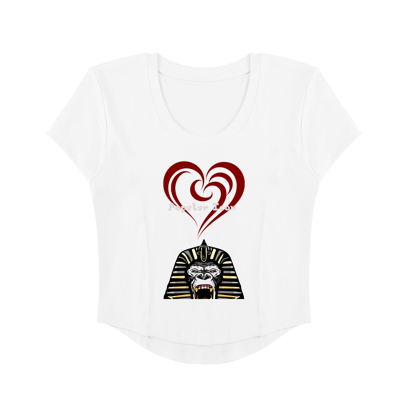 Popular Icon Women's Paneled Crop T-Shirt