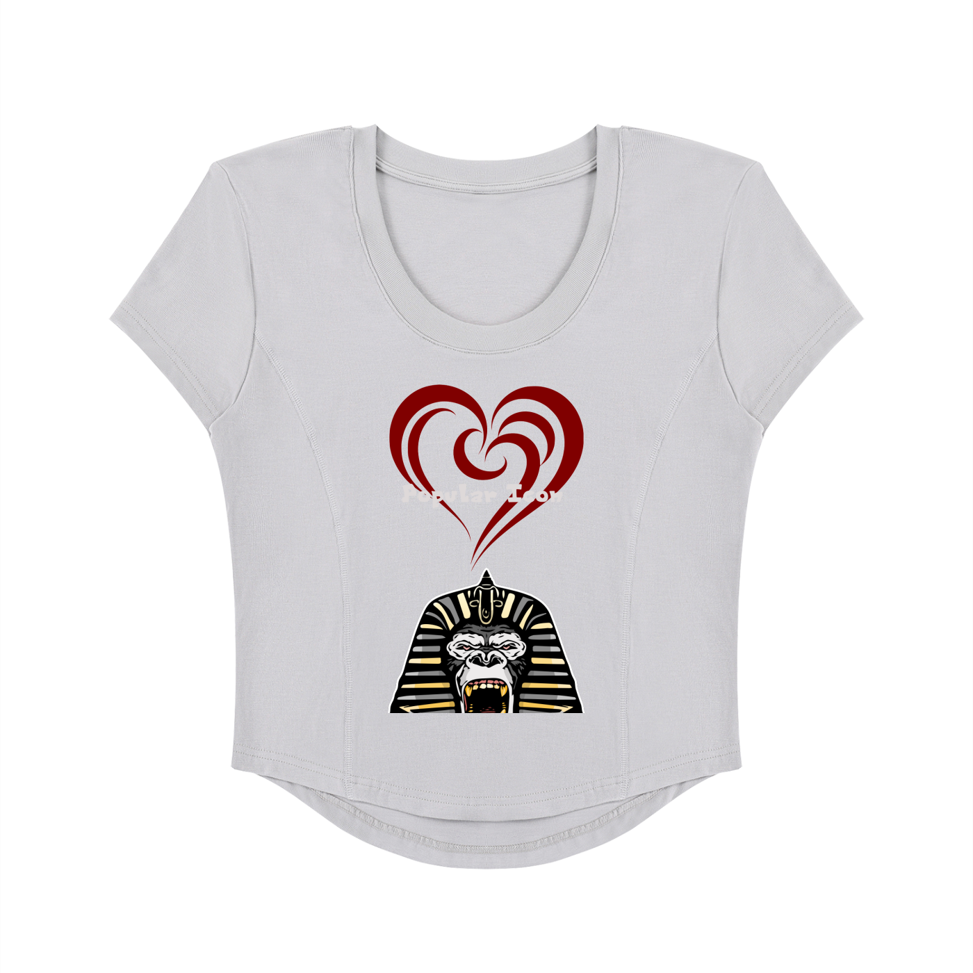 Popular Icon Women's Paneled Crop T-Shirt
