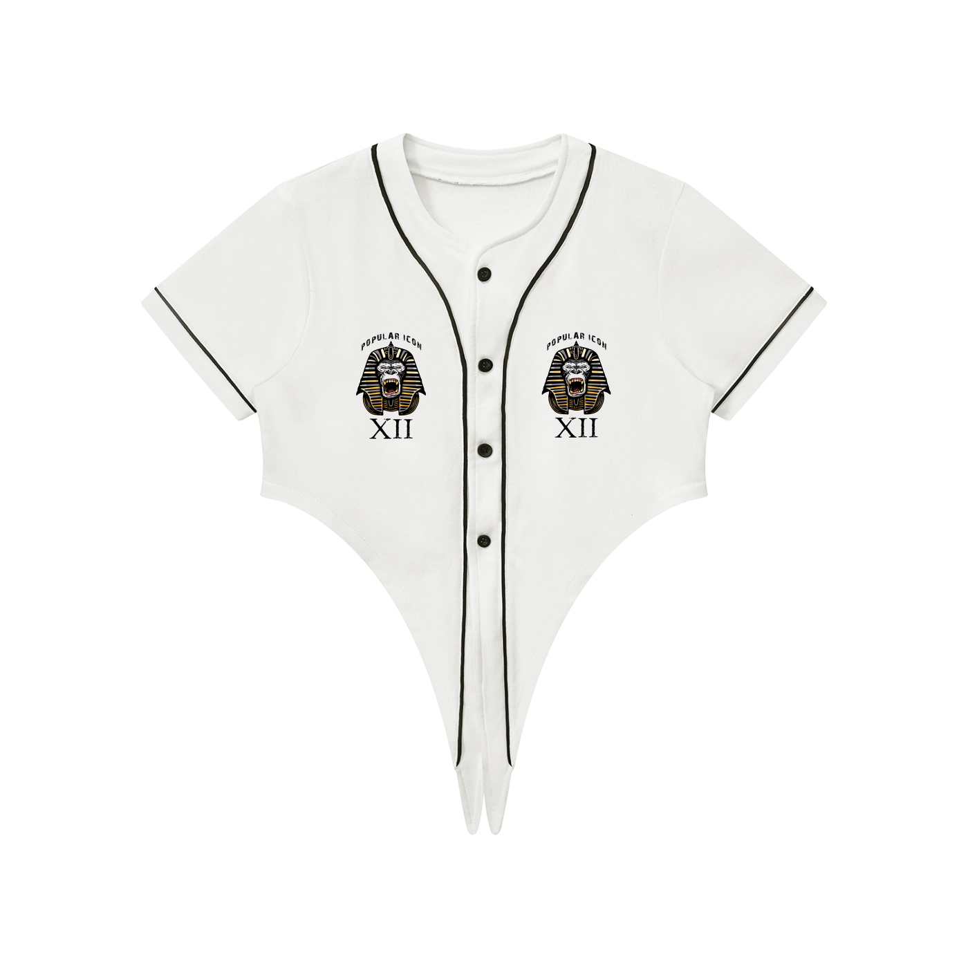 Popular Icon Women's Piping Baseball Jersey
