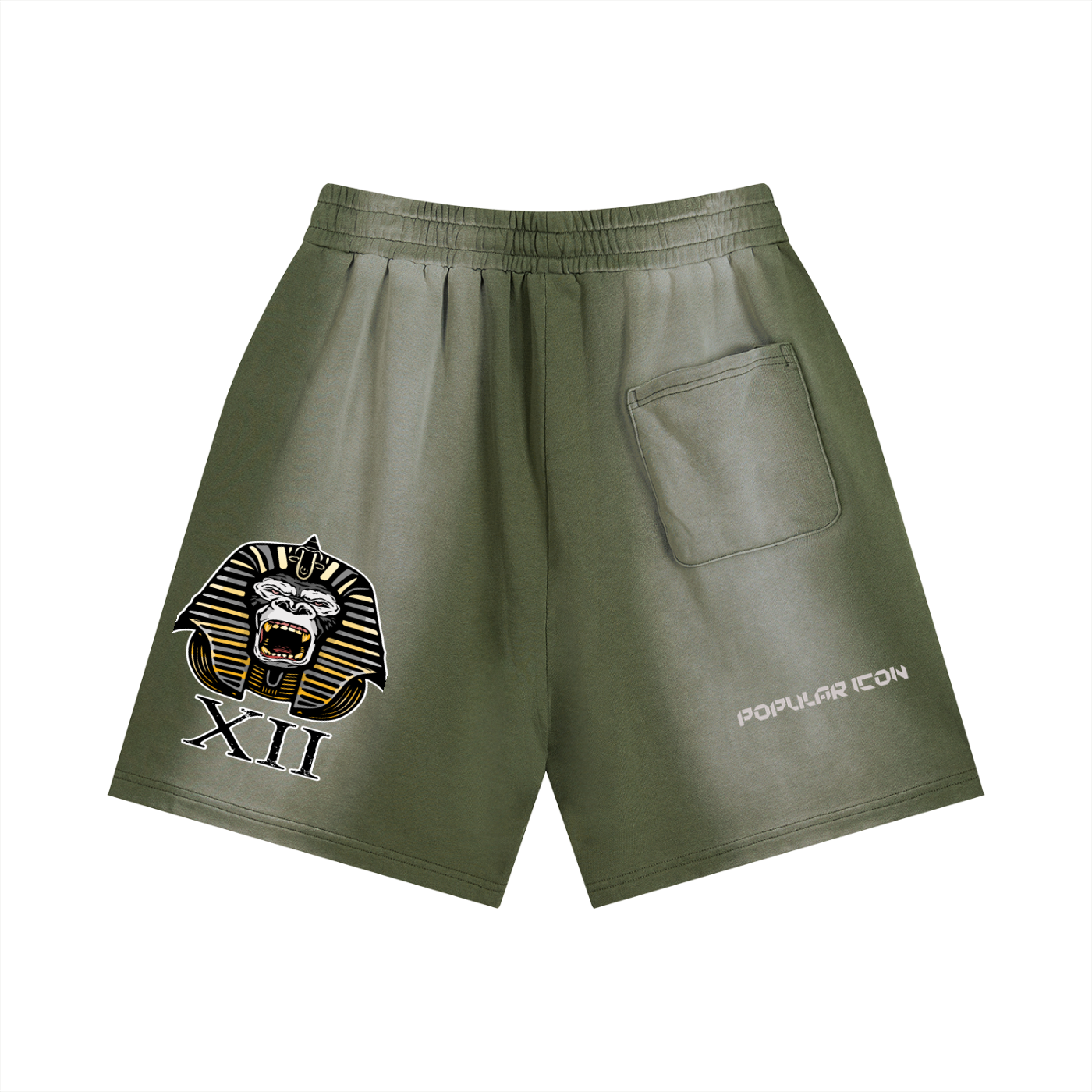 Popular Icon Sun Fade Distressed Shorts