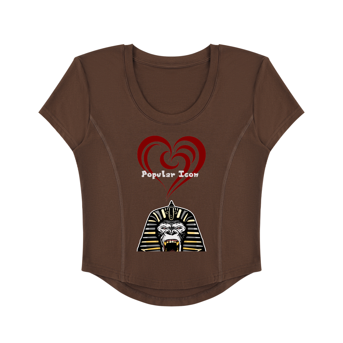 Popular Icon Women's Paneled Crop T-Shirt