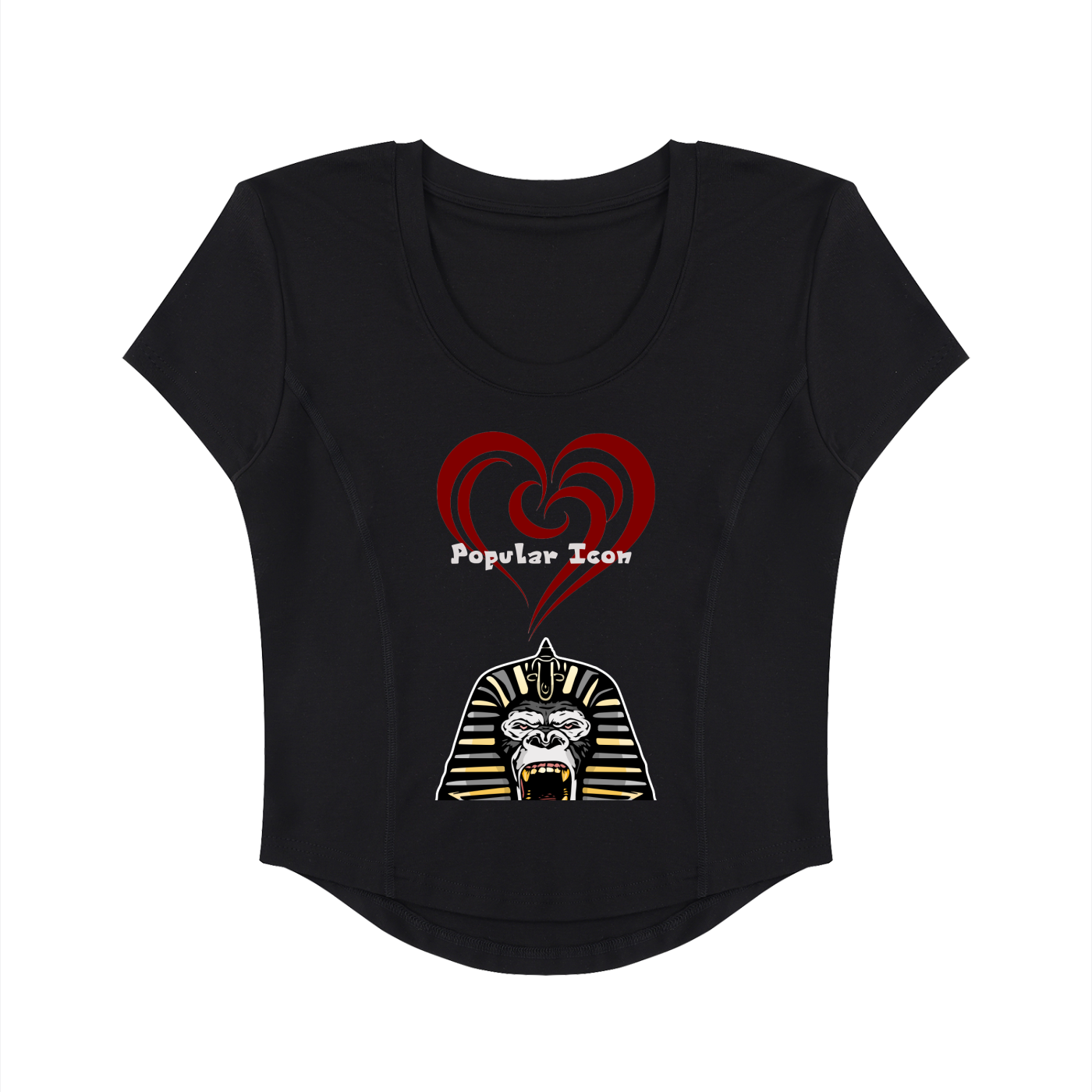Popular Icon Women's Paneled Crop T-Shirt